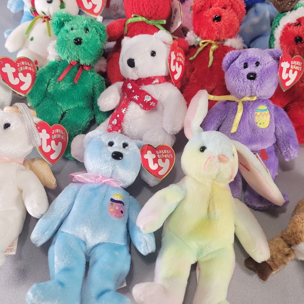 Ty Jingle & Basket Beanies Holiday Christmas Plush Ornaments Lot 18 - Picture 3 of 10